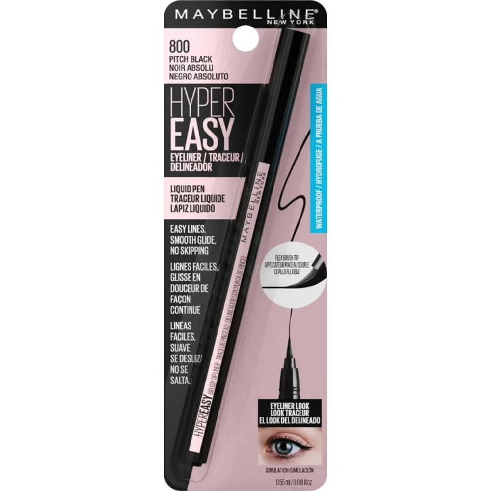 Maybelline Hyper Easy Eyeliner, Liquid Pen, Pitch Black 800 - 0.55 ml